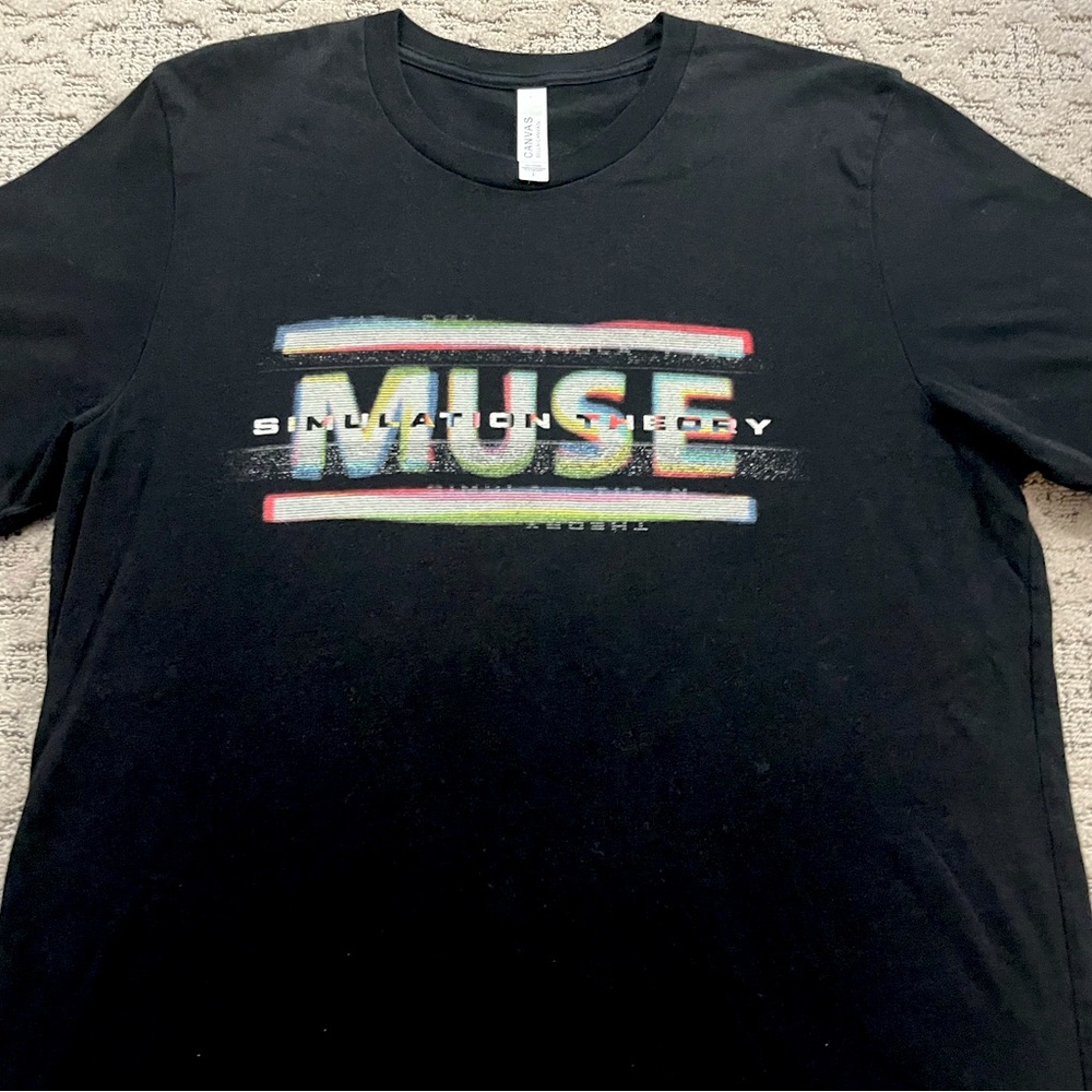 🎸 '19 Muse Band Simulation Theory Album Static 2 Side UNWORN Tour Soft Tee